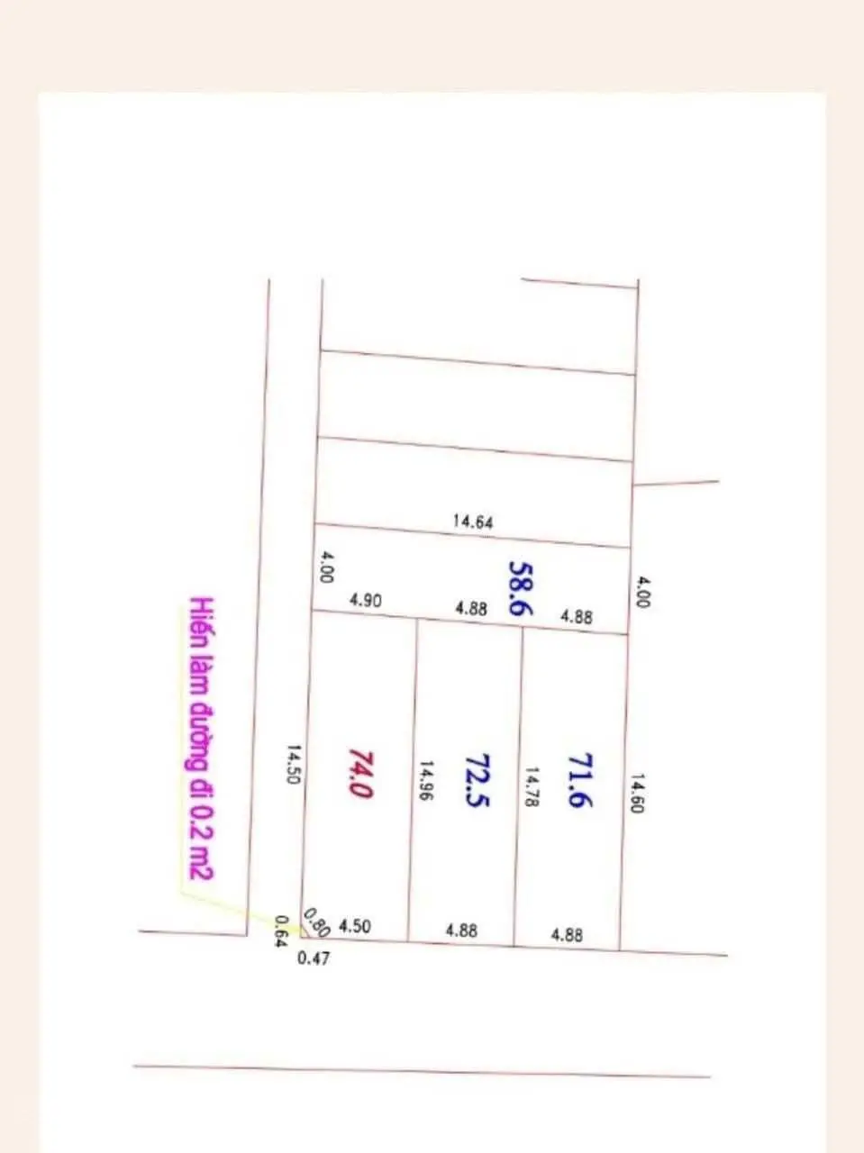 Bán mảnh đất trục chính tại thôn Hướng Dương, Thường Tín. Diện tích 72,5m2, giá 1,99 tỷ