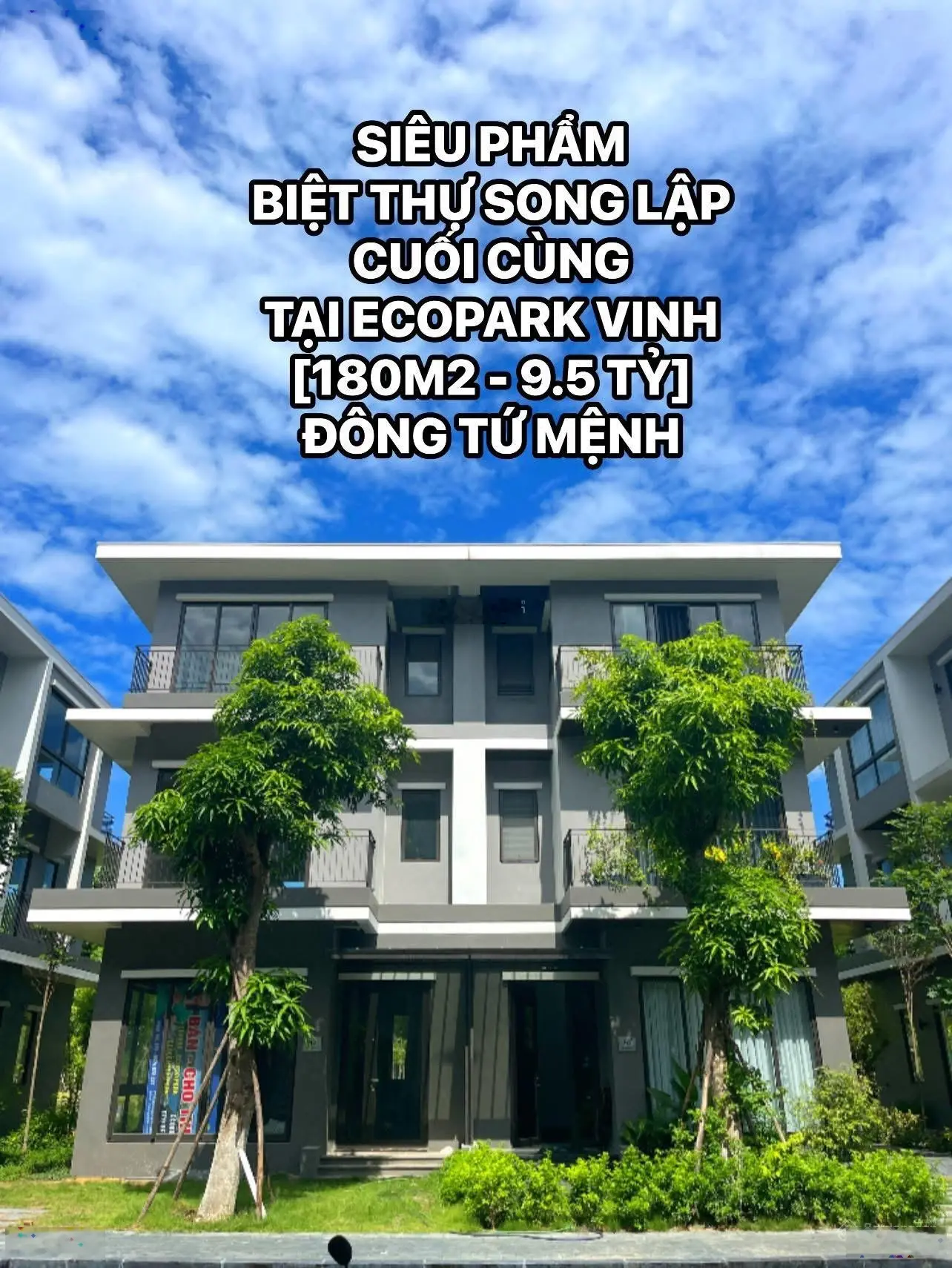 Biệt thự song lập ecopark vinh