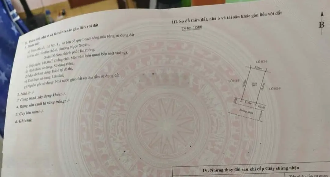 Bán nhanh lô đất đấu giá Đồ Sơn - Hải Phòng. Giá: 19,5tr diện tích: 144m2 ngang 8m. Lh:0888 312 ***