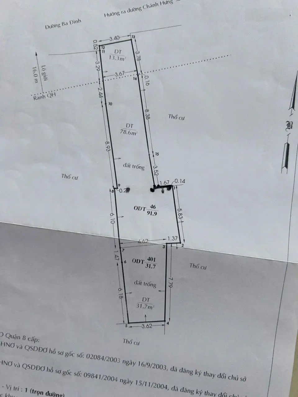 Bán đất 2 MT trước sau Ba Đình 123m2, giá 13 tỷ