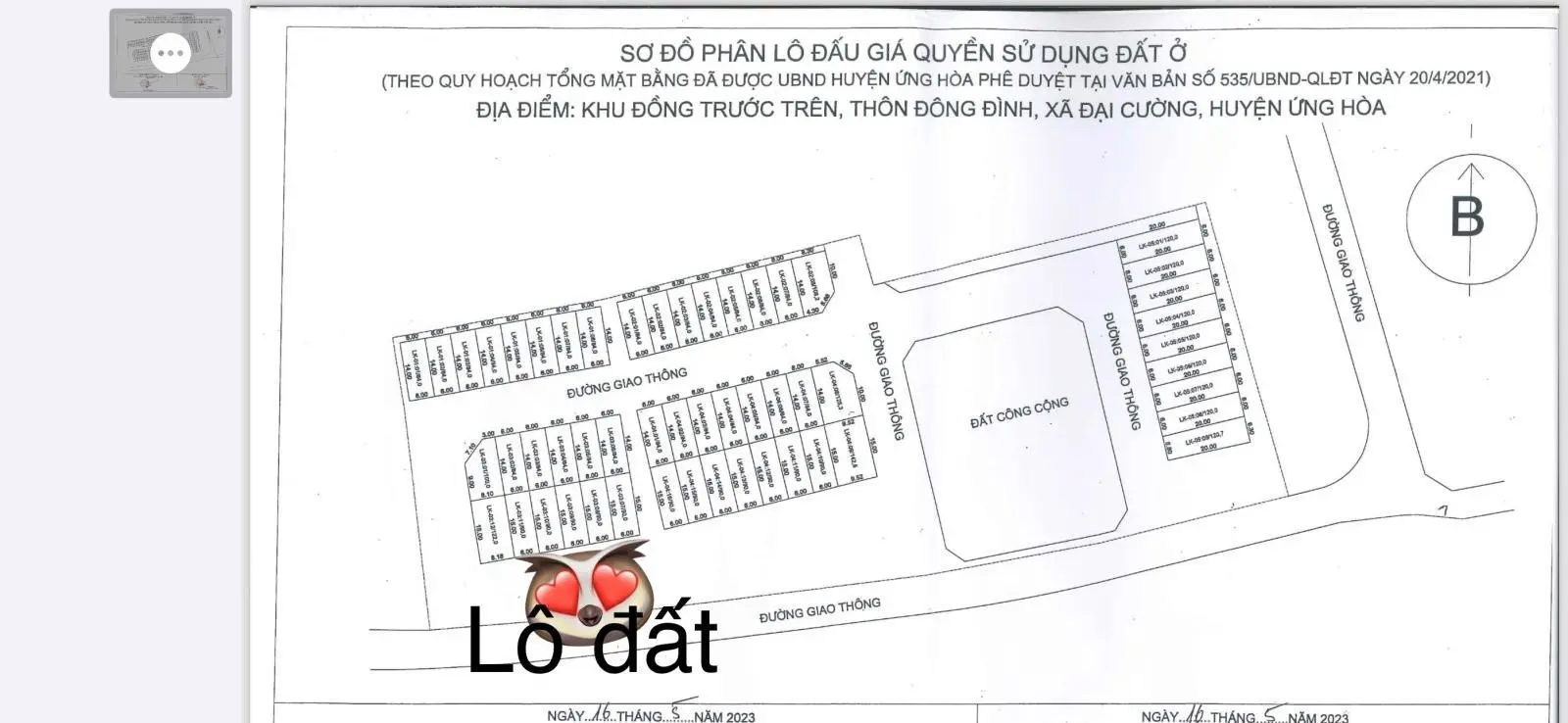 Siêu phẩm đất đấu giá Đông Đình, Đại Cường. Đường trước đất 25m. Vỉa hè 15m. Kinh doanh bất chấp