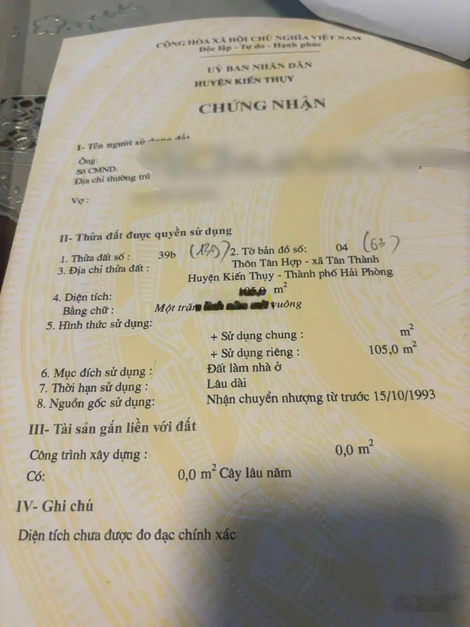 Lô đất tại Tân Thành, Dương Kinh, Hải Phòng. Giá chỉ 1,2x tỷ. Ô tô đỗ cửa, gần trường, chợ