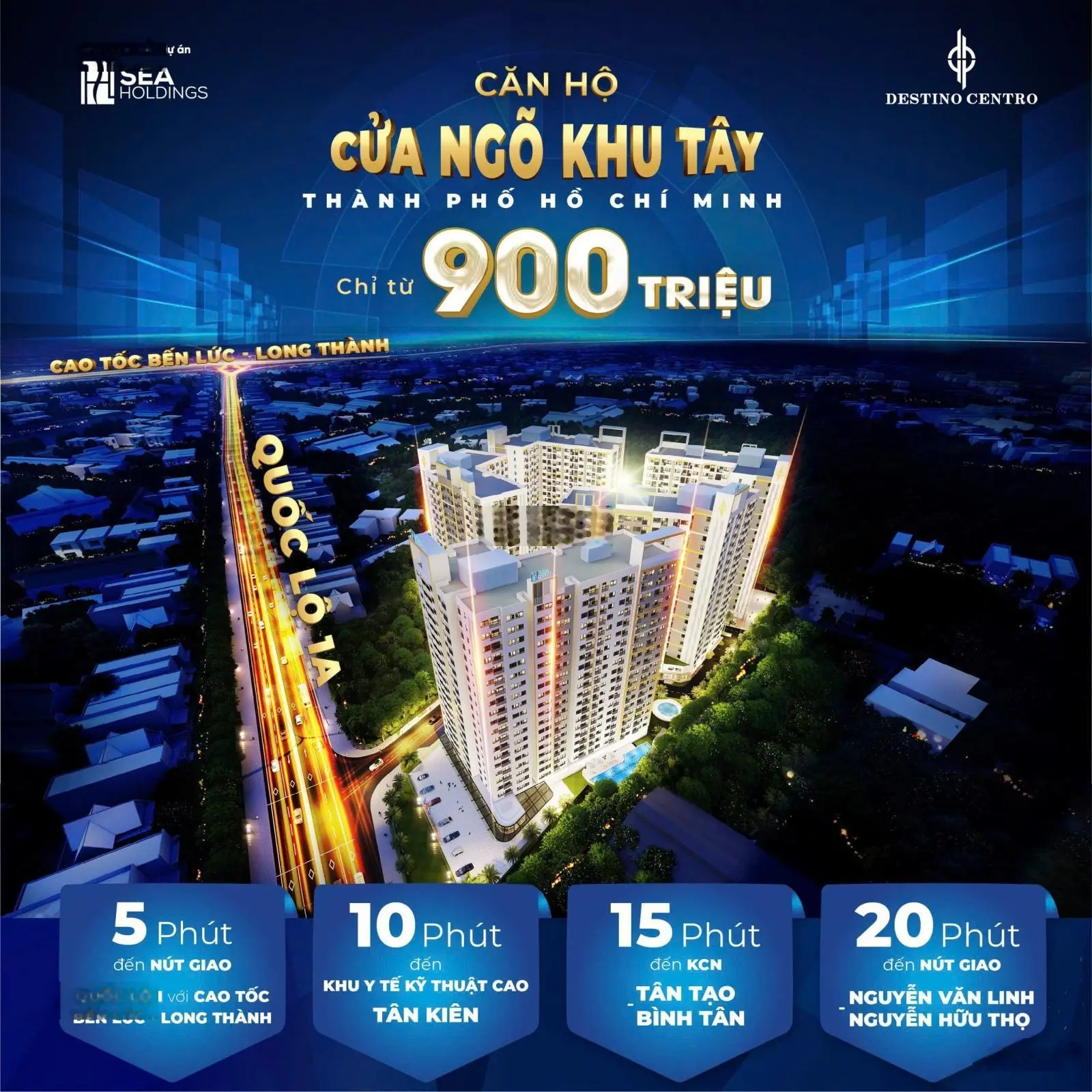 Bán 2 Suất Nội Bộ Căn Góc View Nội Khu Căn Hộ Destino 2 PN 63m2 LH CĐT 0908 591 ***