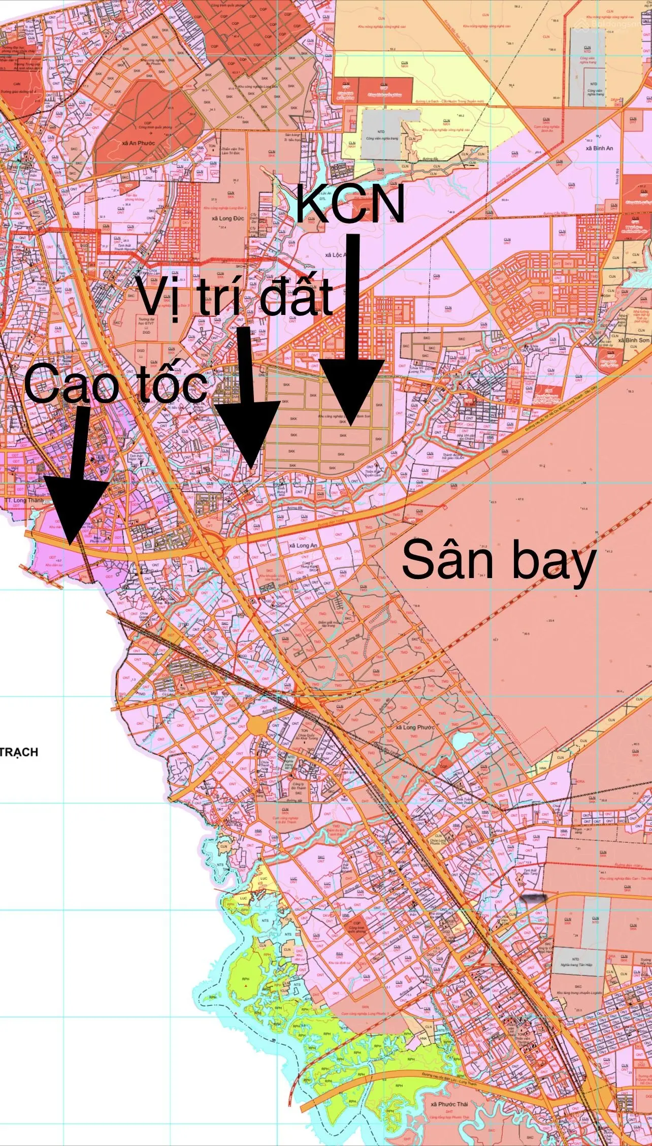 Bán mặt tiền kinh doanh gần sân bay Long Thành