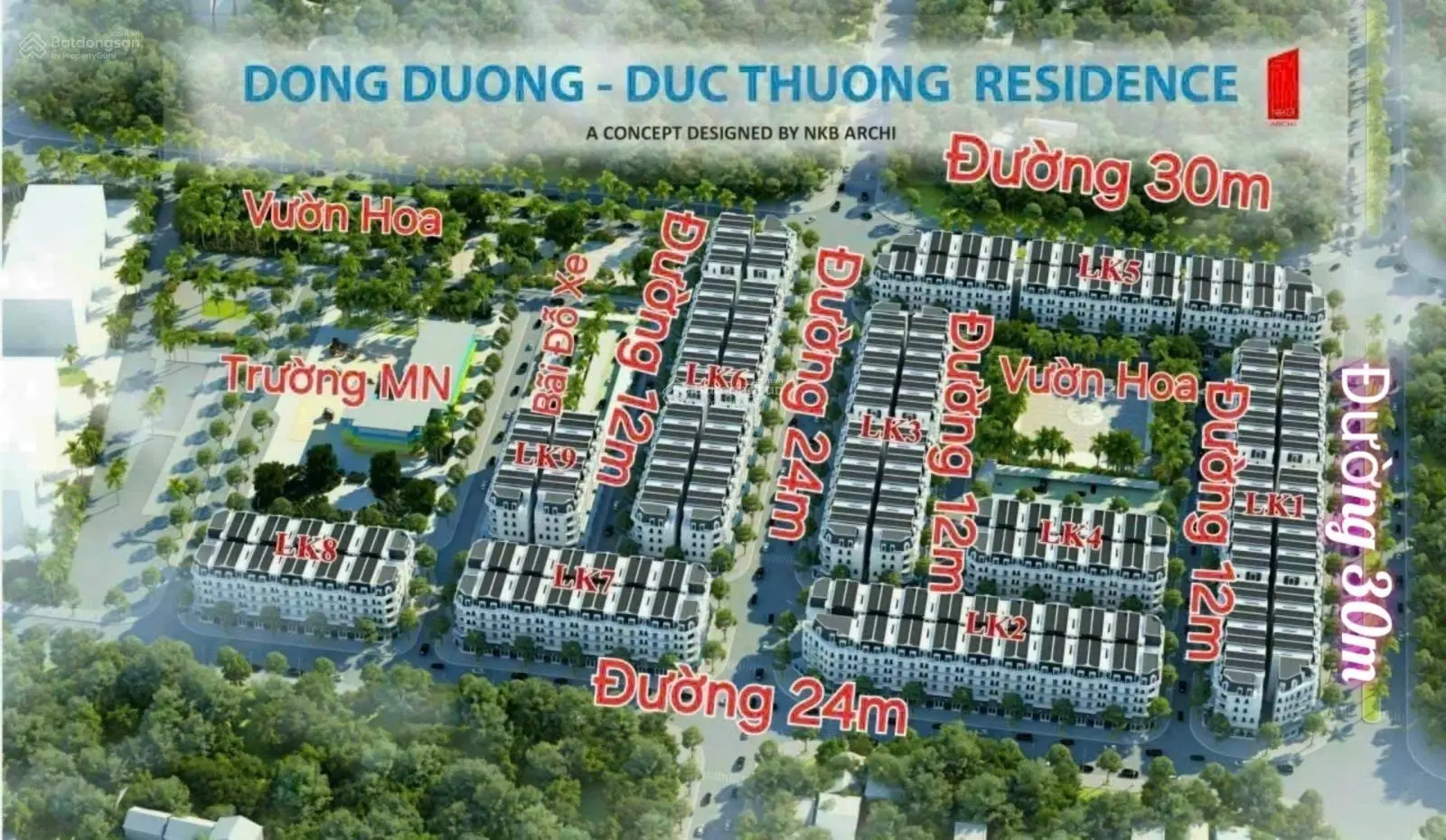 Hàng chuyển nhượng đường 24m dự án Đông Dương Đức Thượng