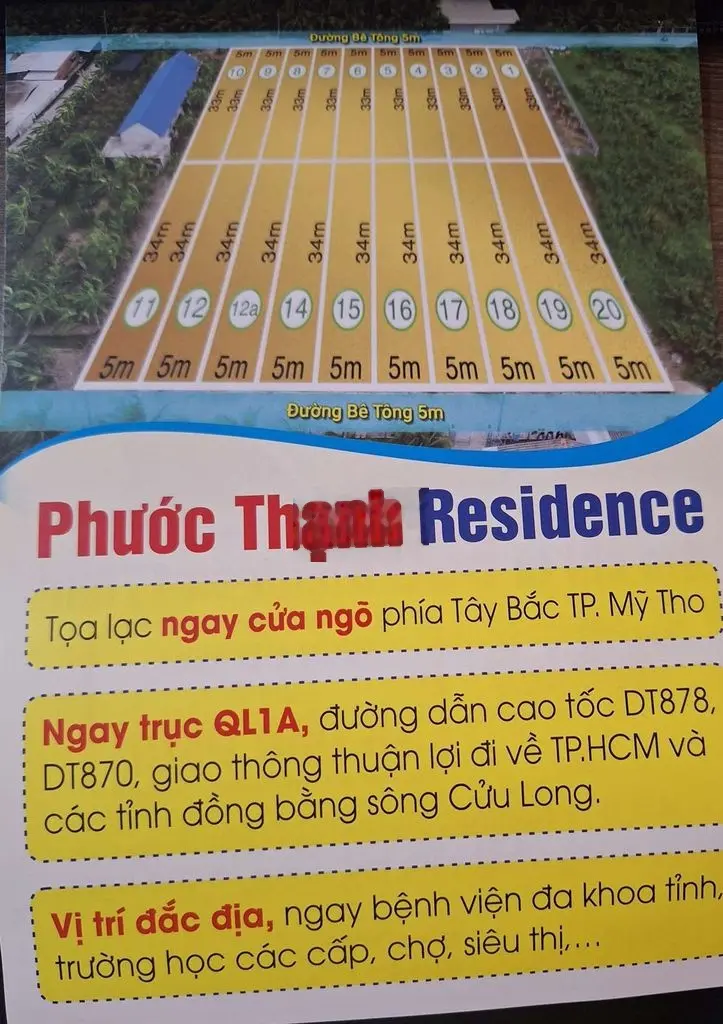 Siêu phẩm đất nền Phước Thạnh Residence Mỹ Tho