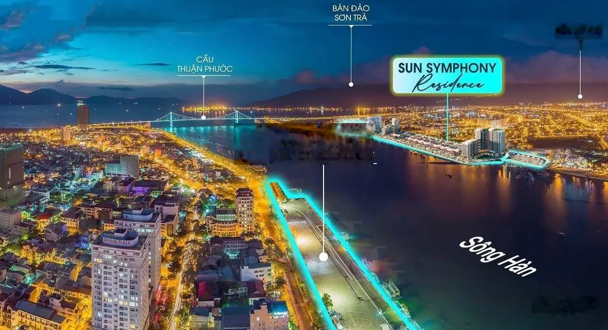 Căn 2 phòng ngủ 71m2 Sun Symphony giá 4,9 tỷ mặt sông Đà Nẵng, chiết khấu trực tiếp chủ đầu tư