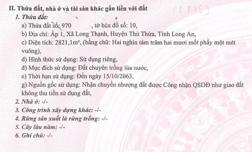 Bán đất ở nông thôn ONT 2.6 ha. ĐT833 gần QL N2