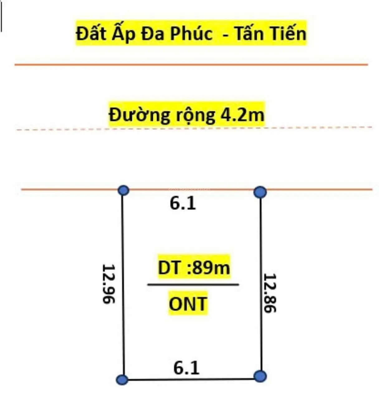 Chỉ 1.7xx sở hữu ngay lô đất đẹp 89m2 mt 6.1m đa phúc, tân tiến, văn giang