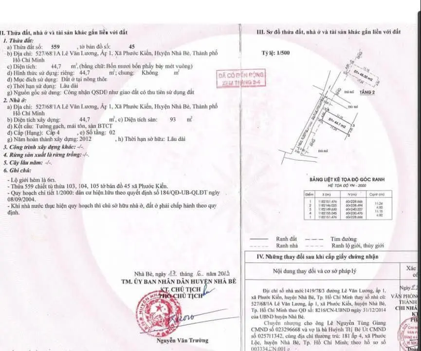 Nhà sổ hồng riêng ở Phước Kiển, Nhà Bè đang cần bán gấp cần tìm chủ mới