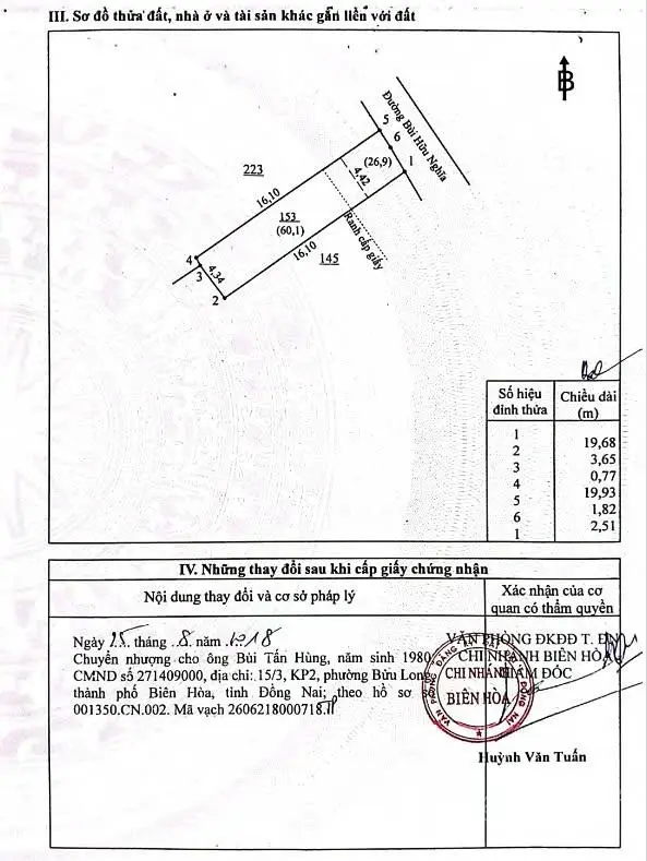 Bán nhà riêng mặt tiền Bùi Hữu Nghĩa, diện tích 87m2, chính chủ tại Tân hạnh, Biên Hòa, ĐN