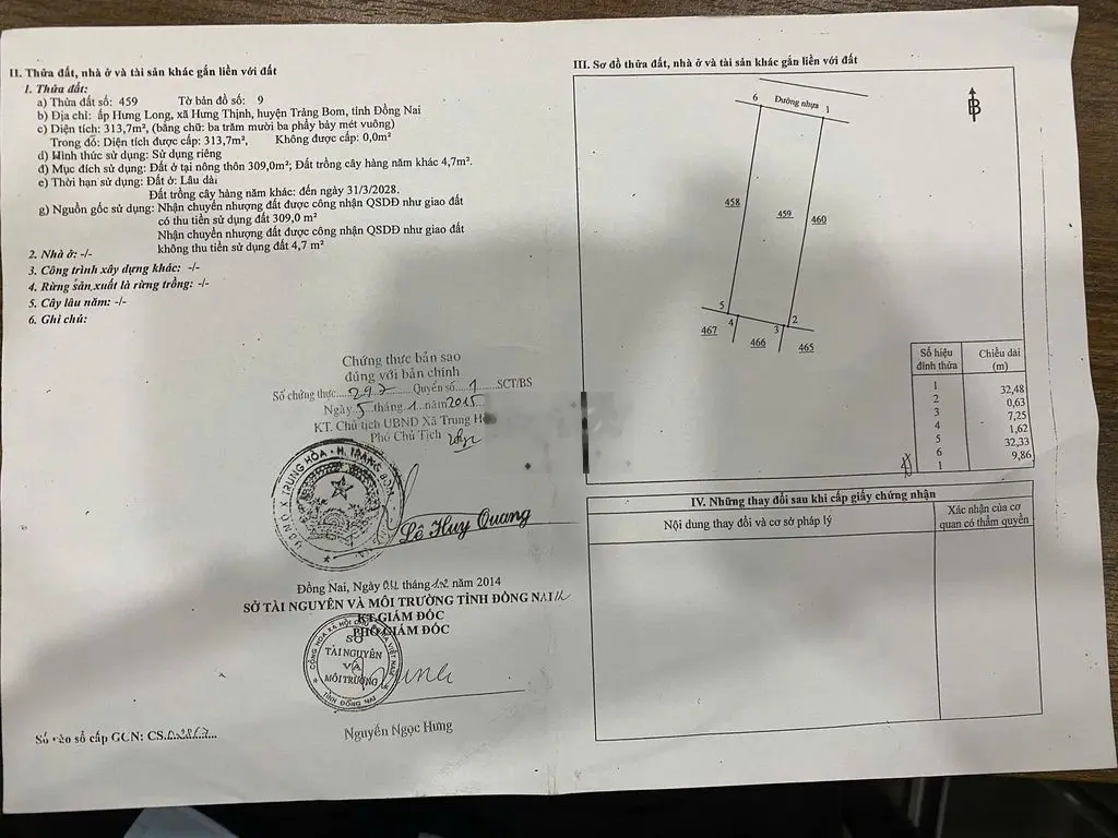 Bán biệt thự sân vườn Huyện Trảng Bom giá sốc