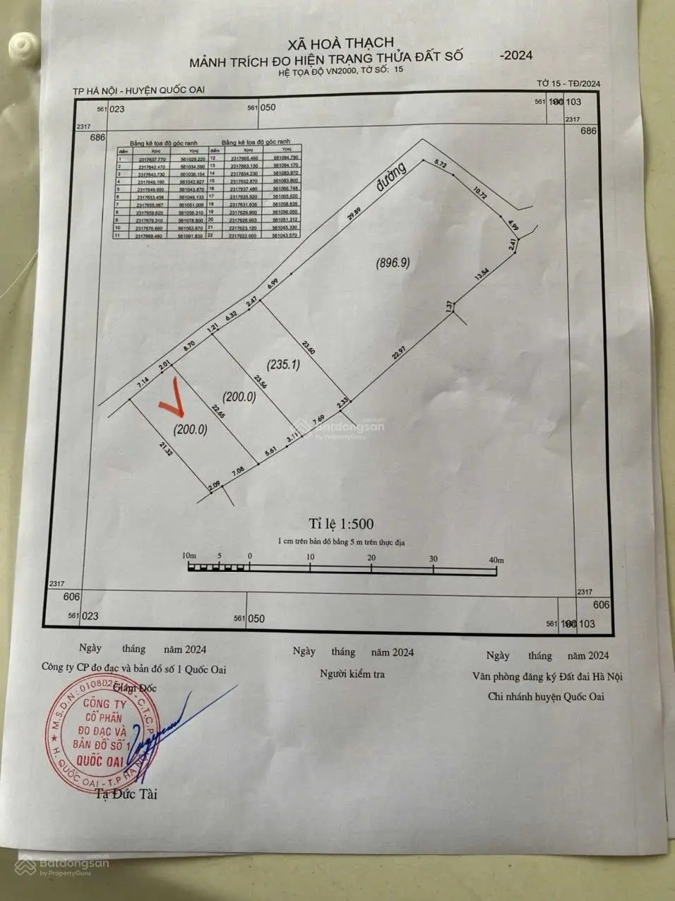 Bán nhanh 200m đất Hoà Thạch, đường oto vào nhà, 100m thổ cư, 100m cây lâu năm. Lh 0966 675 ***