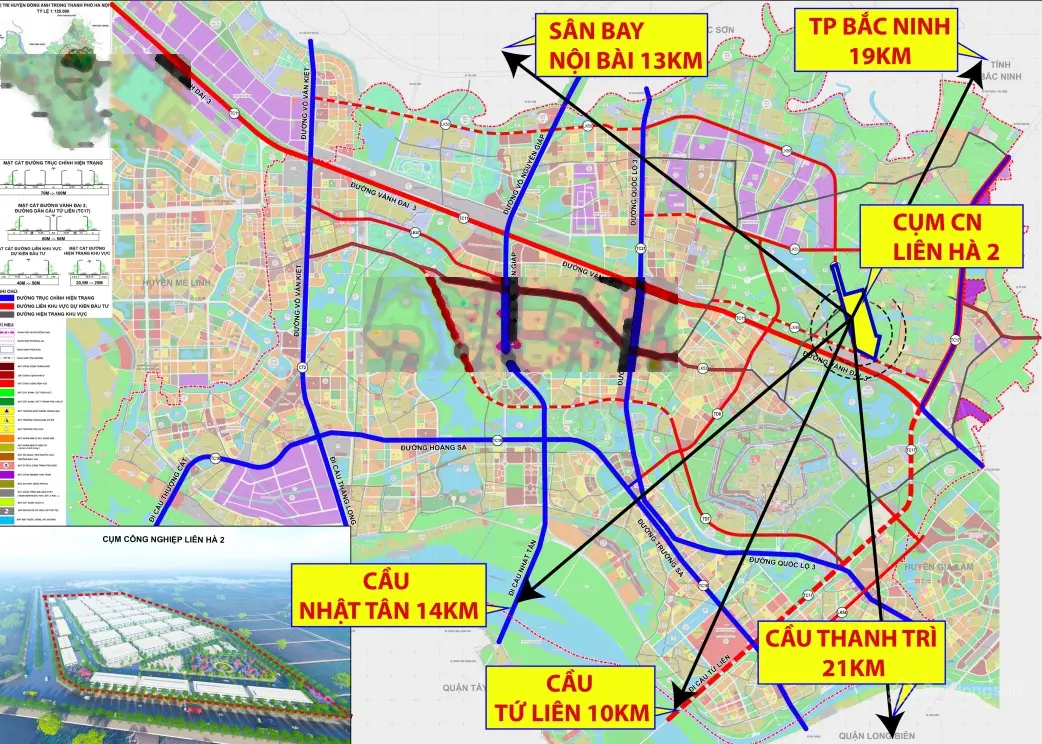 Bán đất công nghiệp tại Cụm công nghiệp Liên Hà 2 tại Liên Hà, Đông Anh, Hà Nội