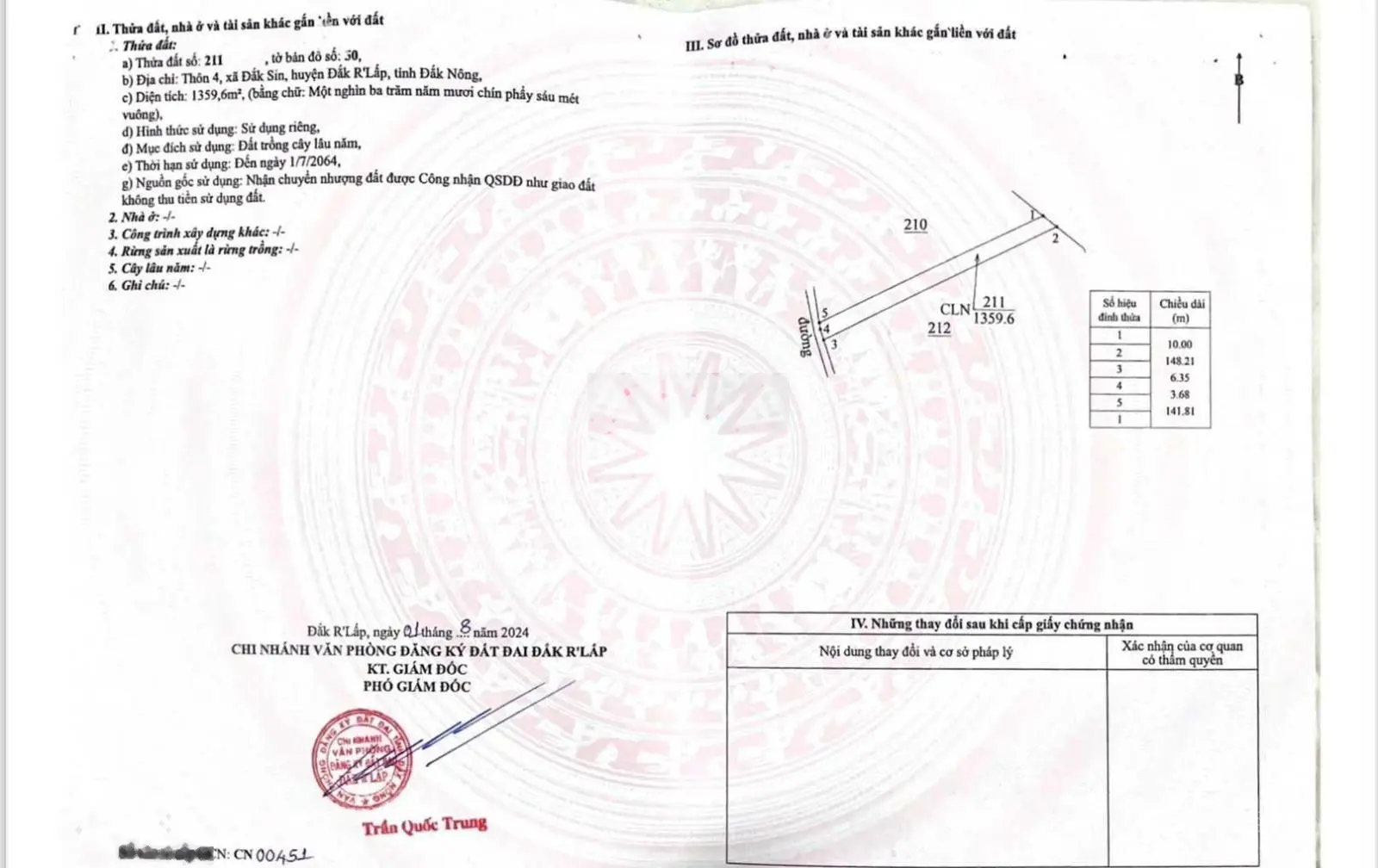 7.644m2 đất ven hồ Đăk Sin thích hợp canh tác nghỉ dưỡng 300tr/sào, đã tách thành 5 sổ nhỏ