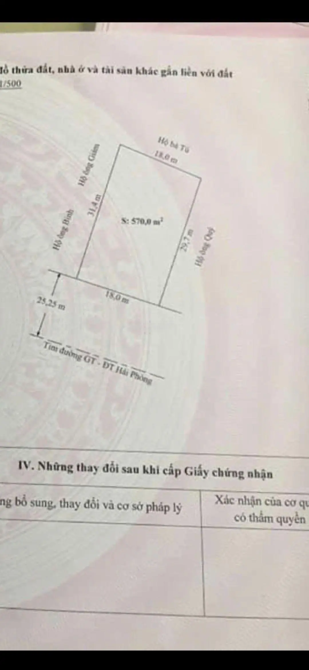 Bán lô đất mặt đường Wonbank Nguyễn Trường Tộ, Đặng Cương, An Dương, diện tích 570m2 ngang 18m