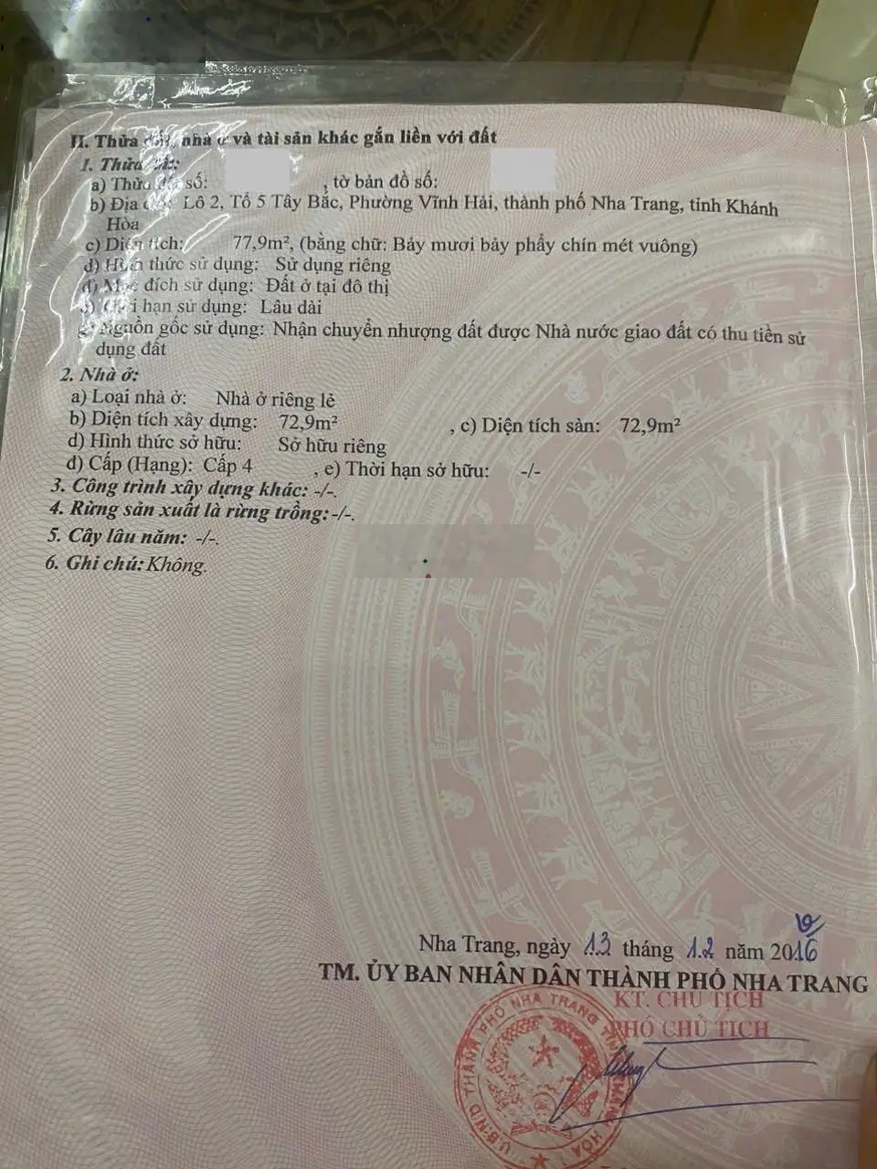 Bán Nhà Hẻm 5m Ô tô đường Phạm Tu Gần Chợ Vĩnh Hải Tp Nha Trang - 100% thổ cư, sổ hoàn công