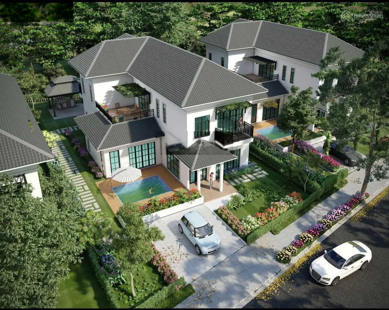 CC bán căn biệt thự Xanh Villas, đẹp trung tâm dự án. DT 258m2. HT mặt ngoài, giá tốt nhất nhất khu