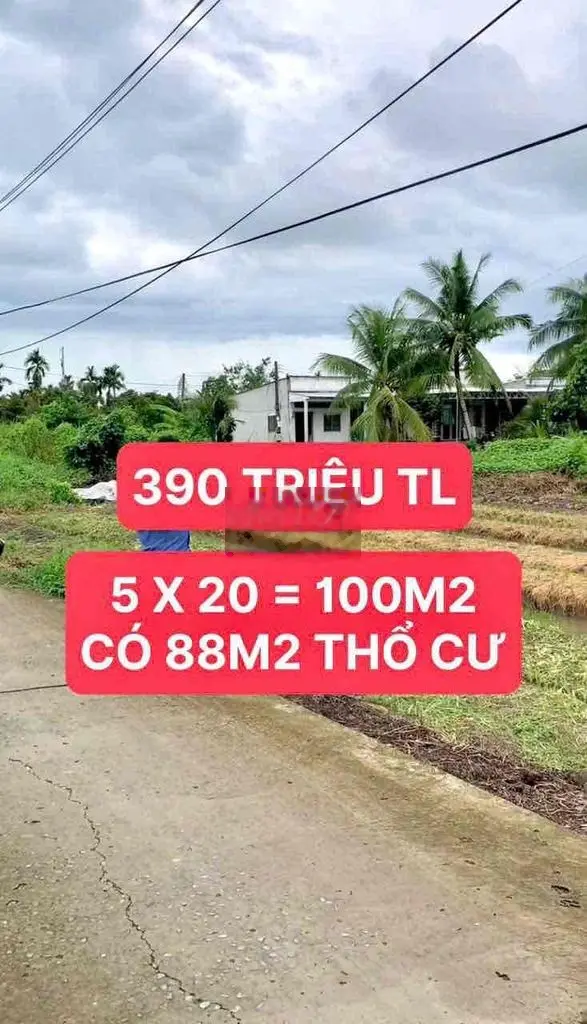 Nền thổ cư 100m2 Tân Thới lộ ô tô