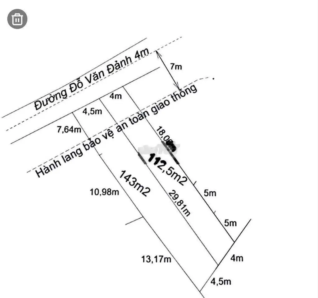 nền thổ đường Đỗ Văn Đảnh cách ĐT.832 - 300m