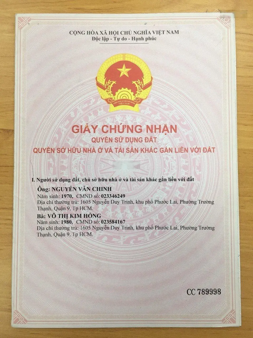 Bán Nhà 4 Tầng Sổ Hồng Chính Chủ