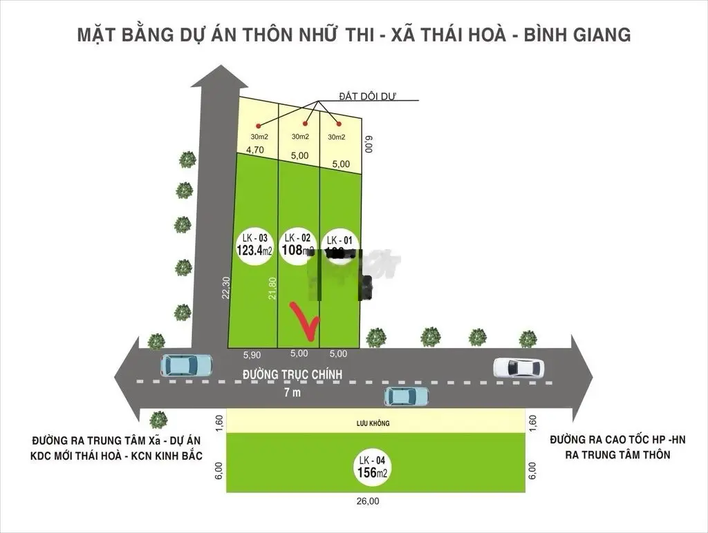 Giữ tiền tốt. 104m2 MT 5m.Thái Hòa, Bình Giang, Hải Dương. Giá 750 tr