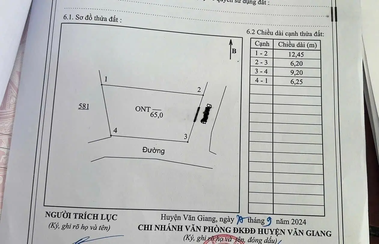 Tài chính nhỉnh 2,2 tỉ sở hữu lô góc 65m2 tại thôn Vàng , Cửu Cao, Văn Giang, sát Ecopark