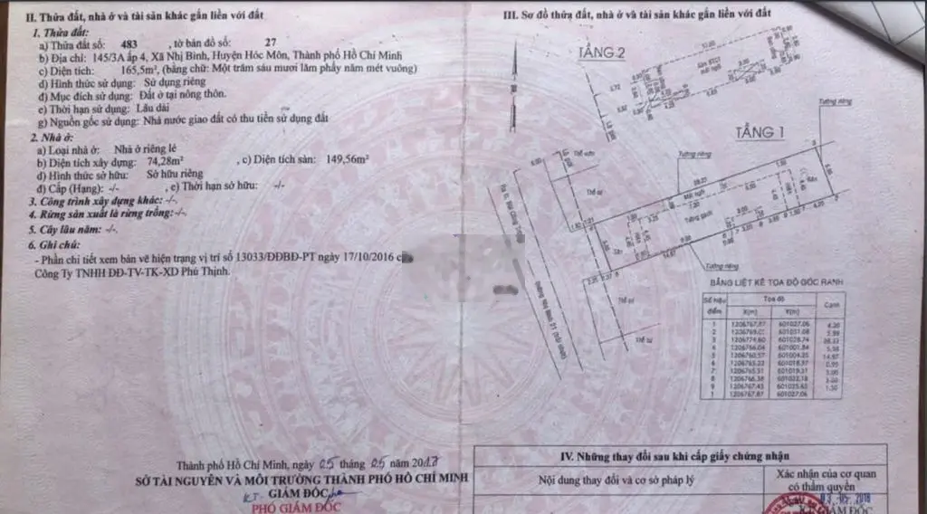 *Phát mại*Ngân hàng VIB thanh lý bán Nhà 145/3A Ấp 4, Nhị Bình,Hóc Môn