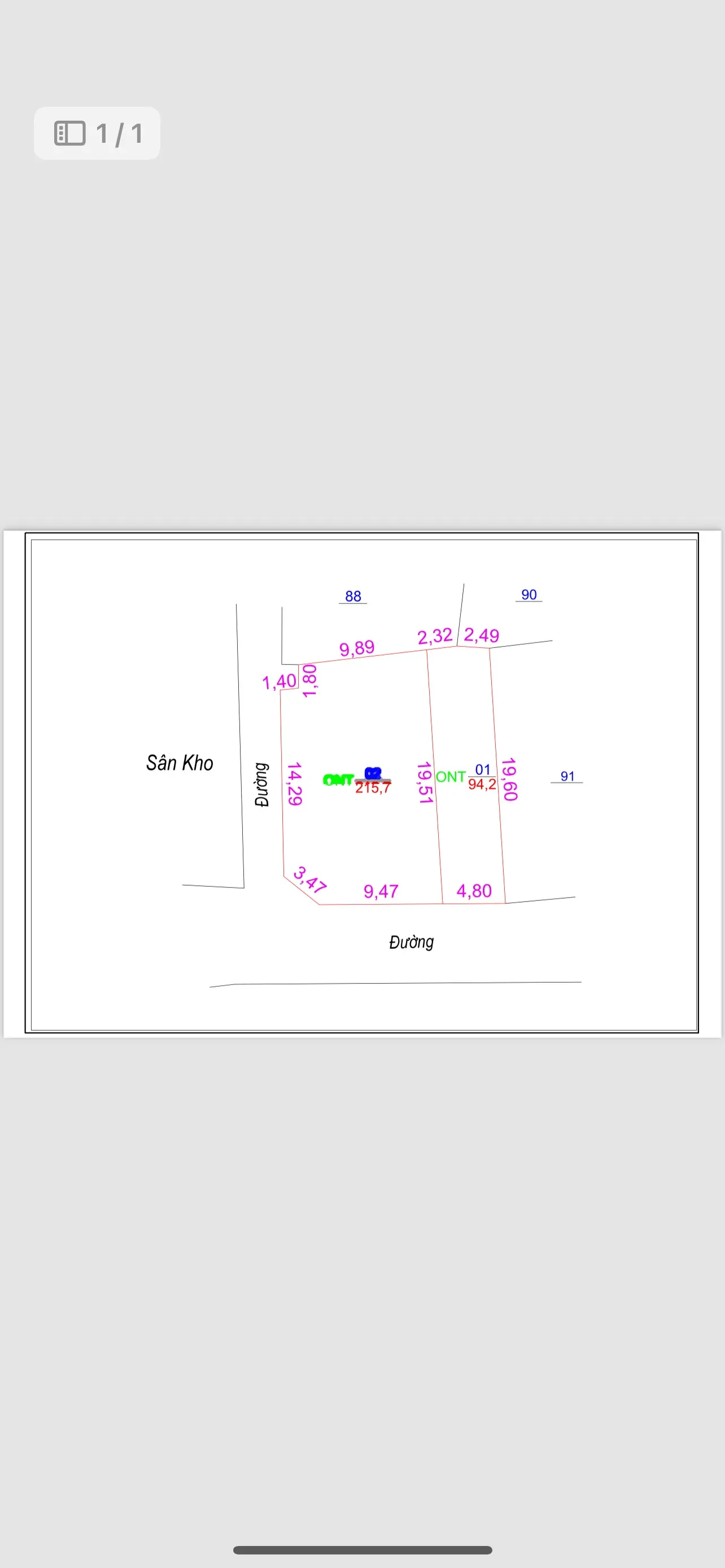 Bán nhanh 94m2 full thổ cư đối diện Vin OCP3, giá cực tốt